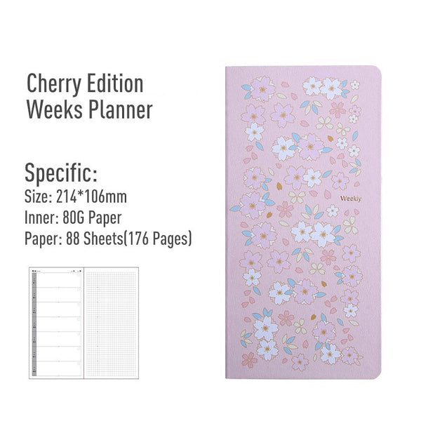 Hobonichi-Style Weeks Planner Gift Set (Cherry Edition)