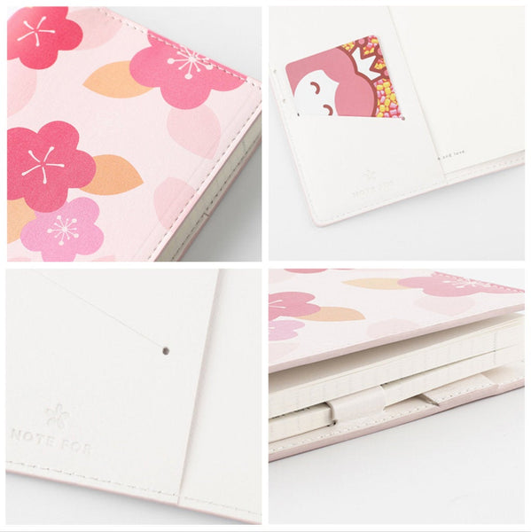 A6 Hobo-Style Sakura/Cherry Planner with Refillable Notebook