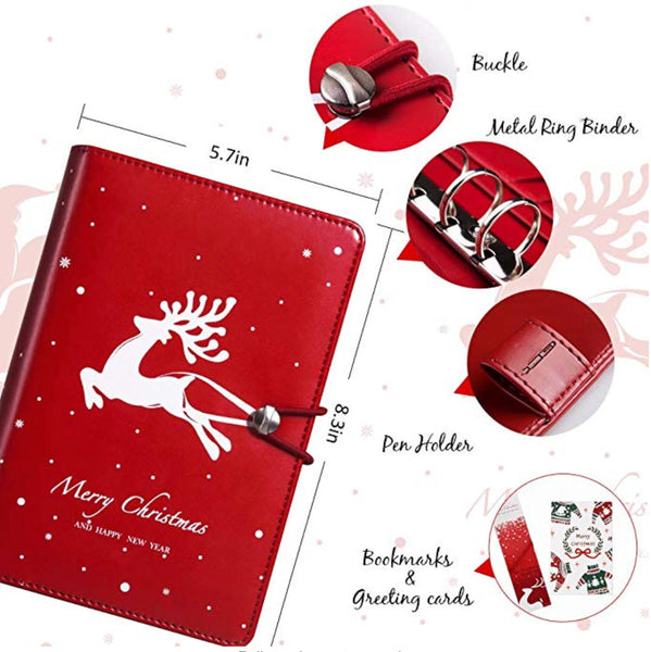 A6 Christmas Leather Binder Planner Gift Set