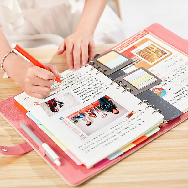 B5 Large Denim Binder Planner with Refillable Inserts