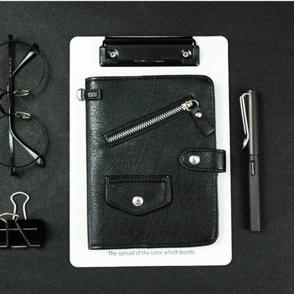A6 Hobo-Style Personal Planner with Vintage Leather and Refillable Notebook