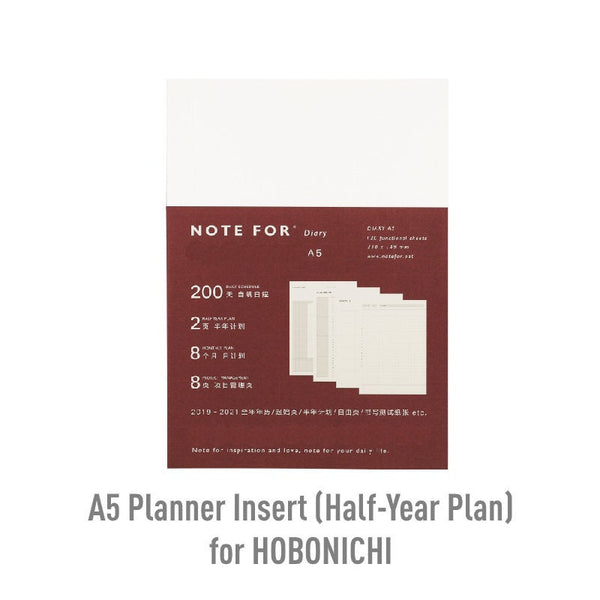 A5/A6 Planner Insert for HOBONICHI Tech Cousin Planner