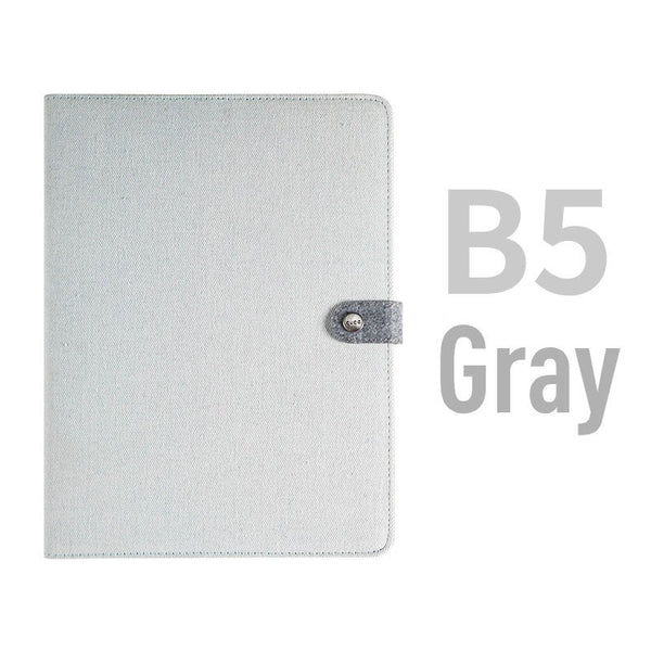B5 Large Denim Binder Planner with Refillable Inserts