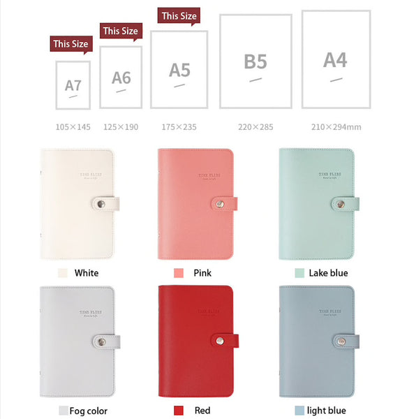 A5/A6/A7 Premium Leather Binder Planner with Refillable Inserts