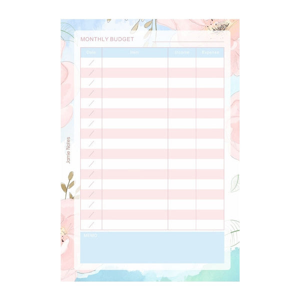 A5/A6 Floral Budget Binder Planner Refills (40 Sheets)