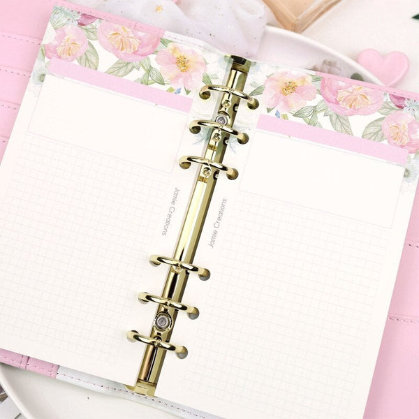 A5/A6 Floral Project/Topic Binder Planner Refills (40 Sheets)
