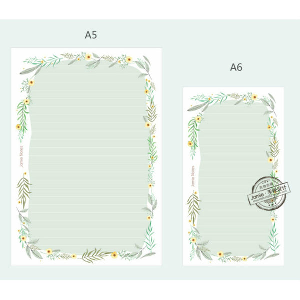A5/A6 Floral Ruled Line Binder Planner Refills (40 Sheets)