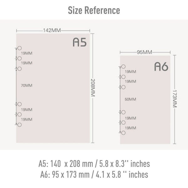 A5/A6 Floral Plastic Planner Divider (Set of 6)