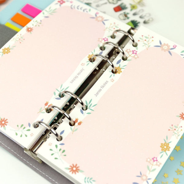 A5/A6 Floral Dotted Binder Planner Refills (40 Sheets)