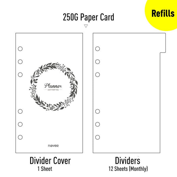 A6 Premium Leather Binder Planner with Refillable Inserts