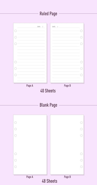 A6 Flannel & Leather Binder Wedding Planner with Refillable Inserts