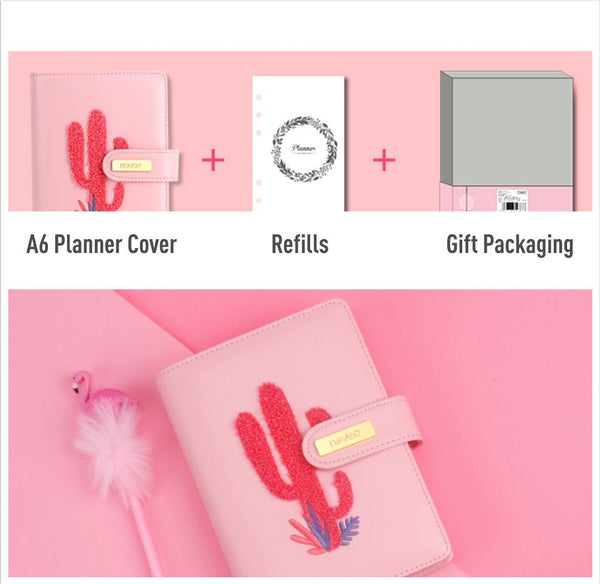 A6 Premium Leather Binder Planner with Refillable Inserts