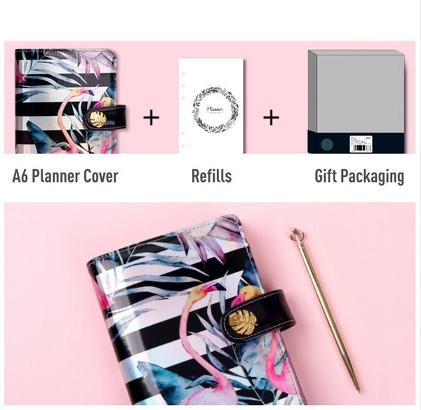 A6 Premium Leather Binder Planner with Refillable Inserts