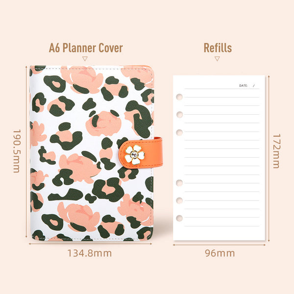 A6 Premium Leather Binder Planner with Refillable Inserts