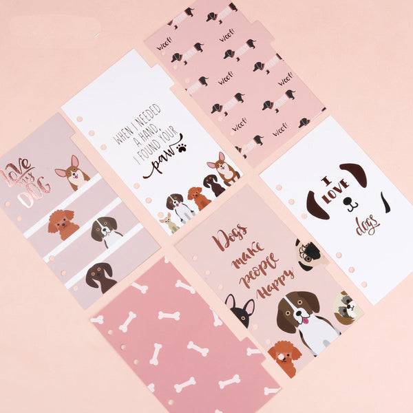 A6 Planner Laminated Divider (Set of 6)