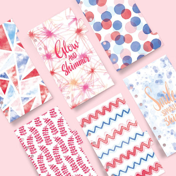 A6 Planner Laminated Divider (Set of 6)