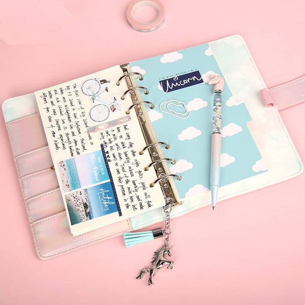 A6 Premium Leather Binder Planner with Refillable Inserts