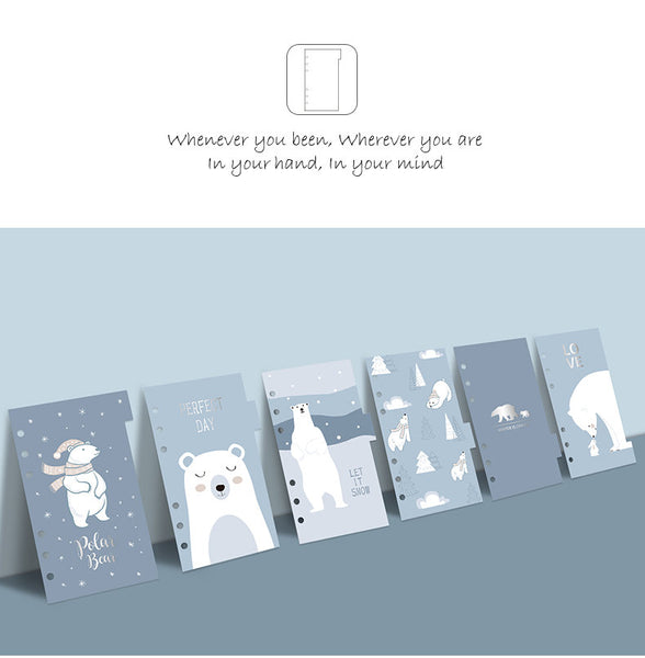 A6 Planner Laminated Divider (Set of 6)