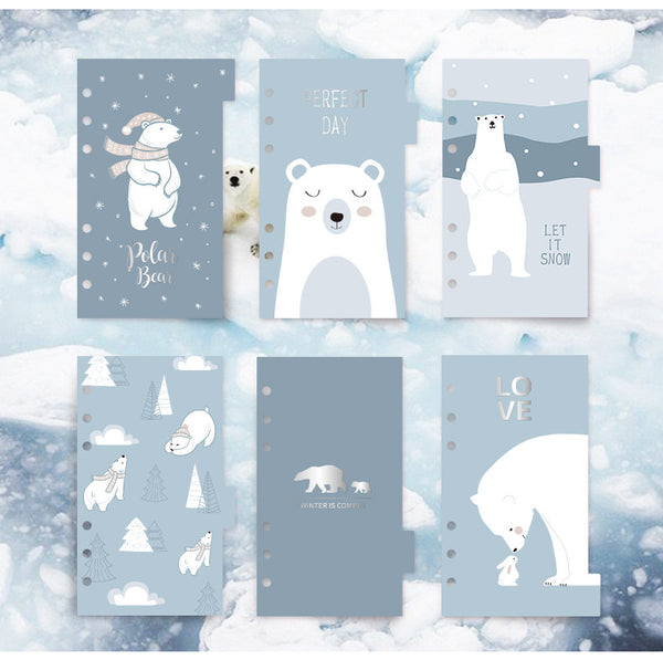 A6 Planner Laminated Divider (Set of 6)