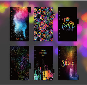 A6 Planner Laminated Divider (Set of 6)