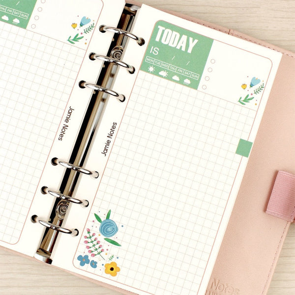 A5/A6 Size 7-Type Binder Planner Refills (40 Sheets)