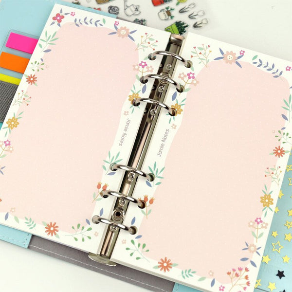 A5/A6 Floral Dotted Binder Planner Refills (40 Sheets)