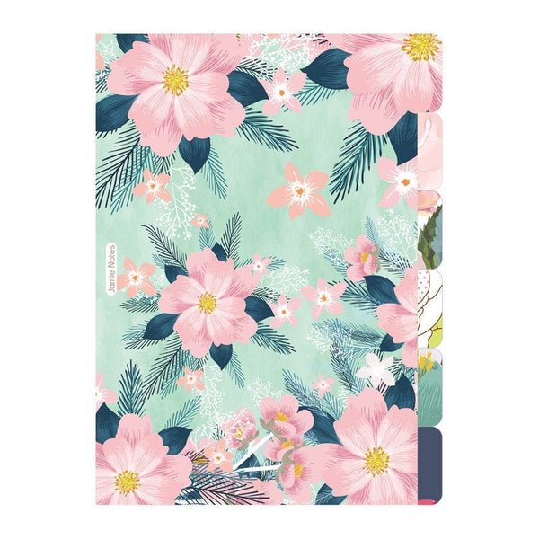 A5/A6 Floral Plastic Planner Divider (Set of 6)