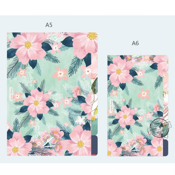 A5/A6 Floral Plastic Planner Divider (Set of 6)