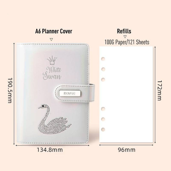 A6 Premium Leather Binder Planner with Refillable Inserts