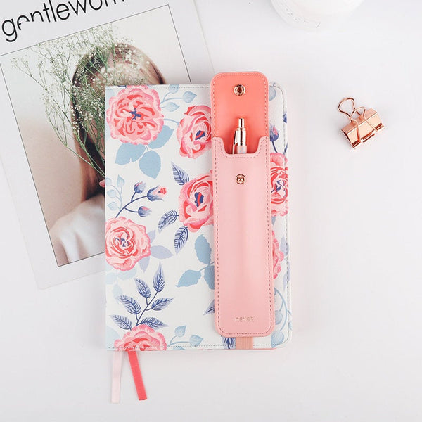 A5 Leather Refillable Planner / Journal Gift Set with Pen and Pen Case