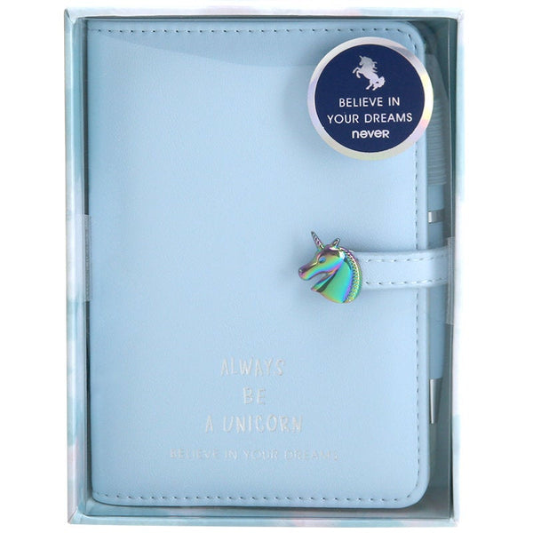 Cute Unicorn Leather Passport Cover Gift Set