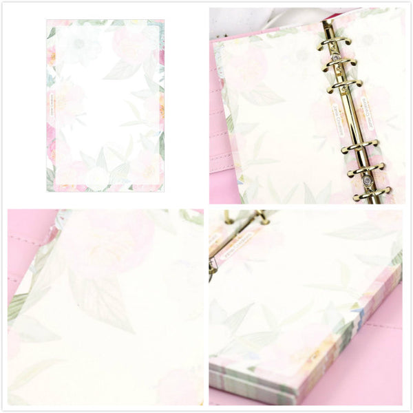 A5/A6/A7 Floral Blank Binder Planner Refills (40 Sheets)