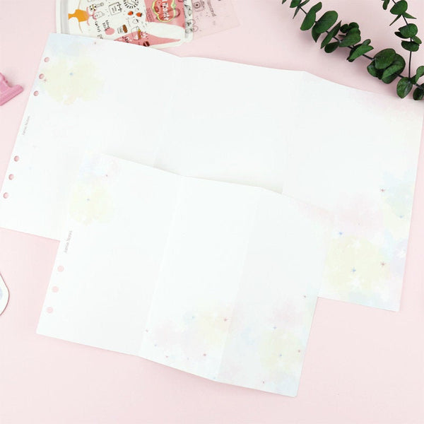 A5/A6 Blank Three-Fold Binder Planner Refills (20 Sheets)