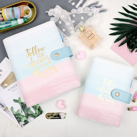 A5/A6 Premium Leather Binder Planner with Refillable Inserts