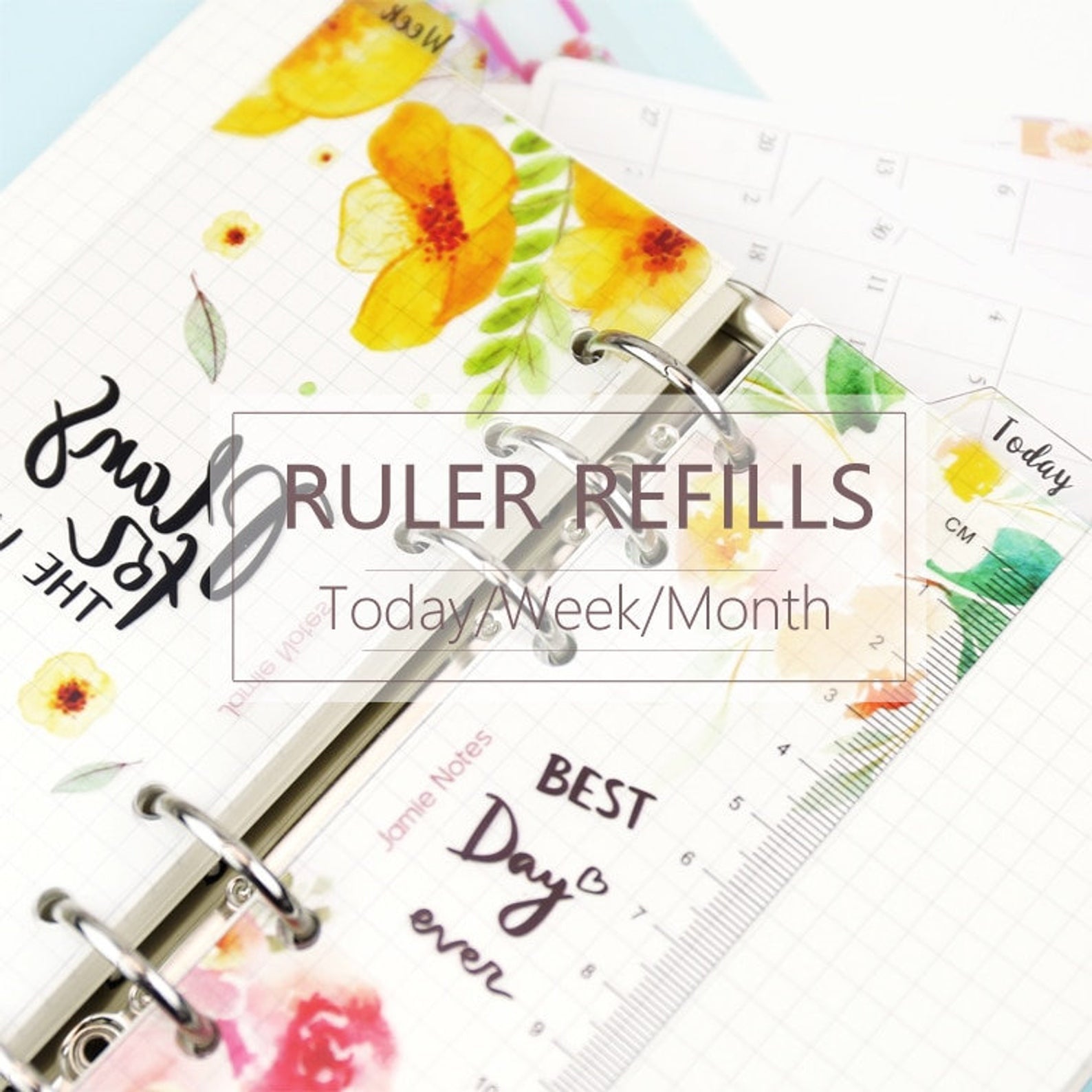 A5/A6 Planner Refills Index Divider / Ruler (Today/Week/Month) – Bujo &  Marks