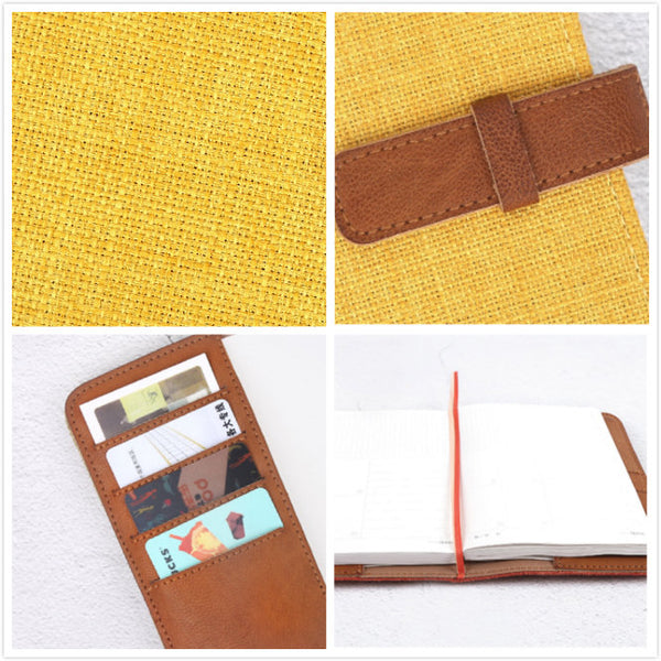 A5/A6 Hobo-Style Cotton Planner with Refillable Notebook