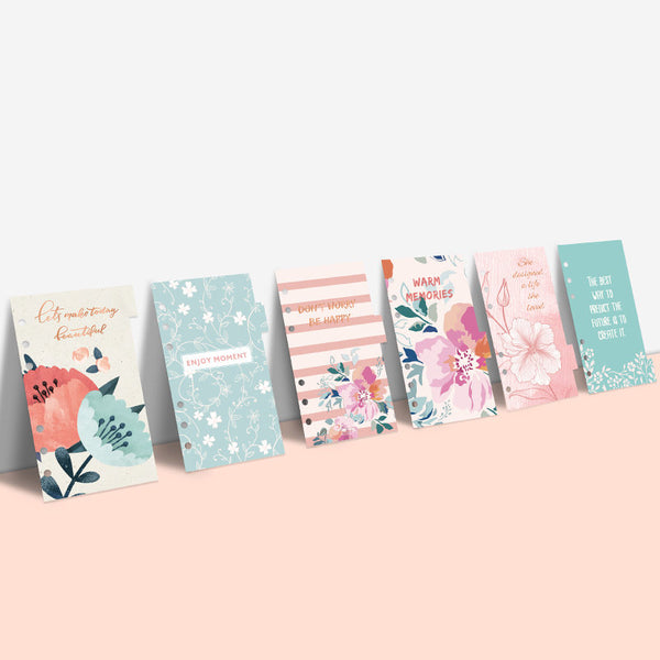 A6 Planner Laminated Divider (Set of 6)