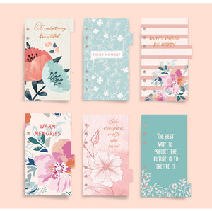 A6 Planner Laminated Divider (Set of 6)