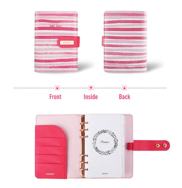 A6 Premium Leather Binder Planner with Refillable Inserts