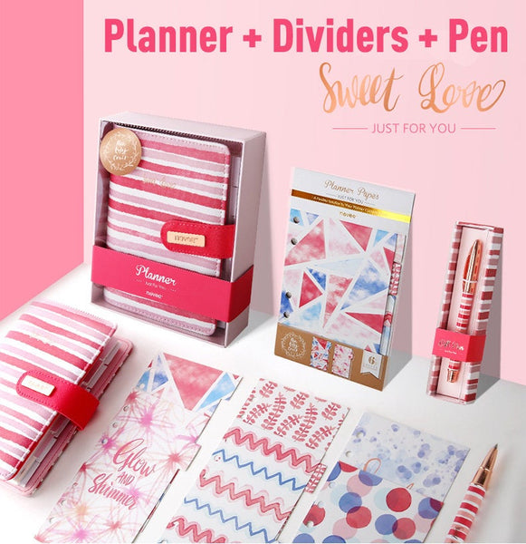 A6 Premium Leather Binder Planner with Refillable Inserts
