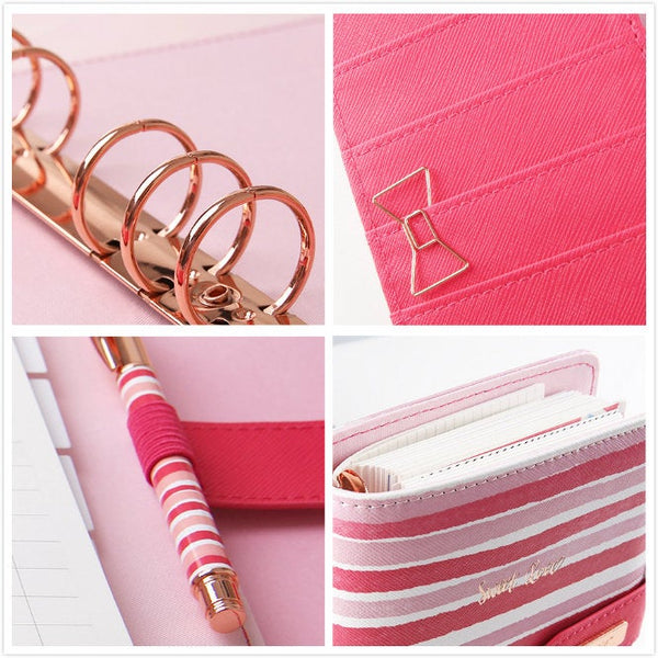 A6 Premium Leather Binder Planner with Refillable Inserts