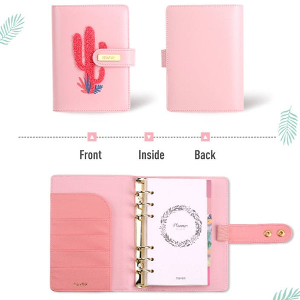 A6 Premium Leather Binder Planner with Refillable Inserts