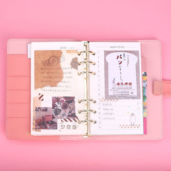 A6 Premium Leather Binder Planner with Refillable Inserts