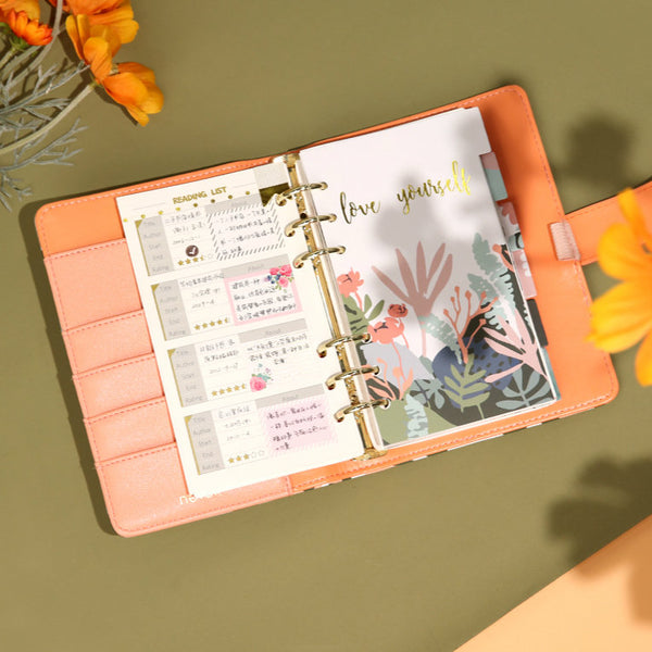 A6 Premium Leather Binder Planner with Refillable Inserts