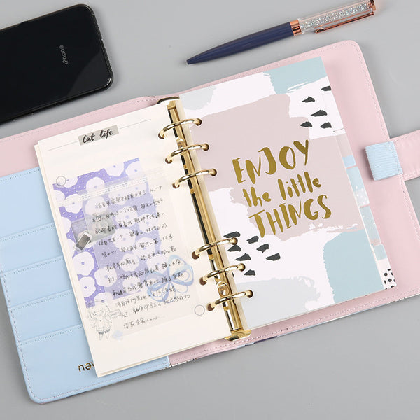 A6 Premium Leather Binder Planner with Refillable Inserts