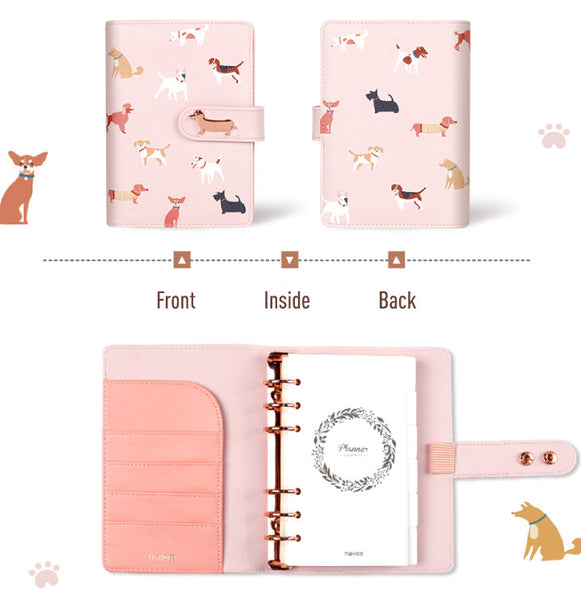 A6 Premium Leather Binder Planner with Refillable Inserts