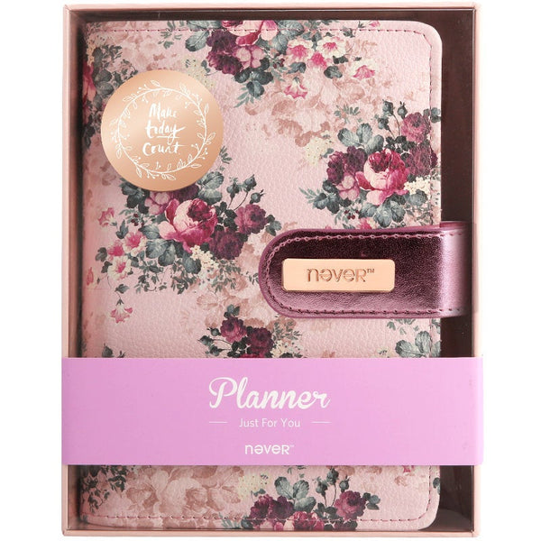 A6 Floral Leather Binder Planner with Refillable Inserts