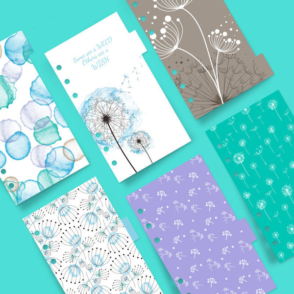 A6 Planner Laminated Divider (Set of 6)