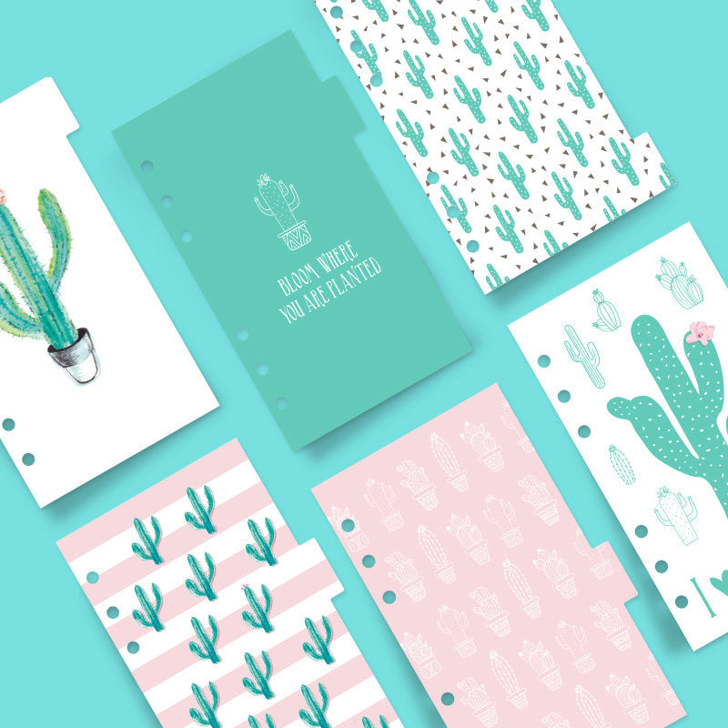 A6 Planner Laminated Divider (Set of 6)