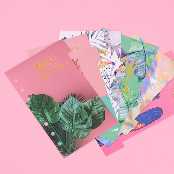 A6 Planner Laminated Divider (Set of 6)